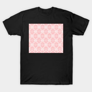 Abstract geometric pattern - pink and white. T-Shirt